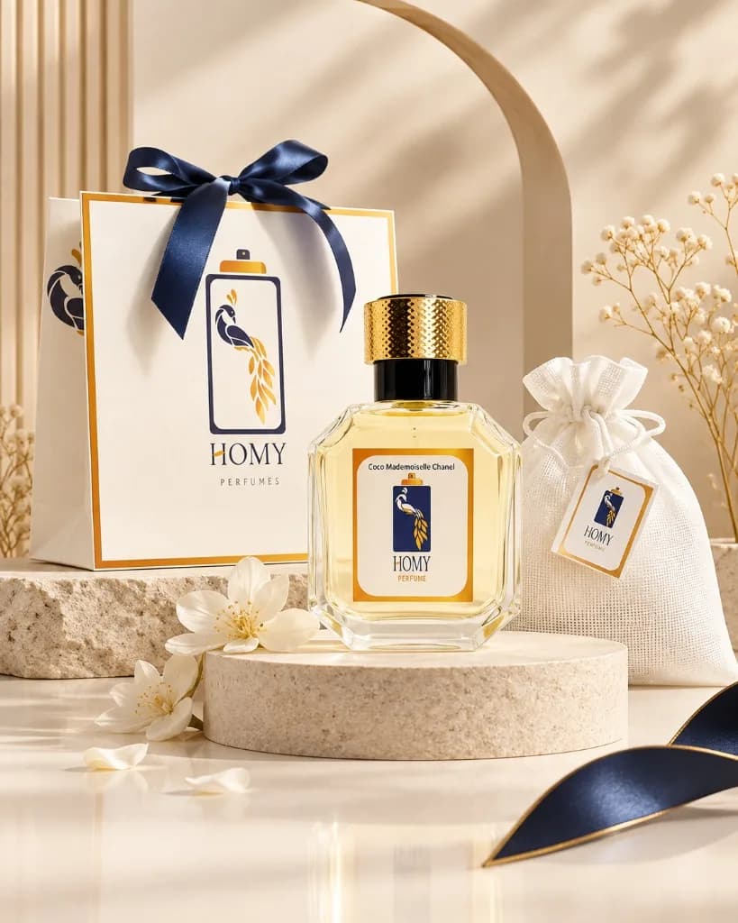 HOMY Perfume gift set — perfume bottle, gift bag and pouch